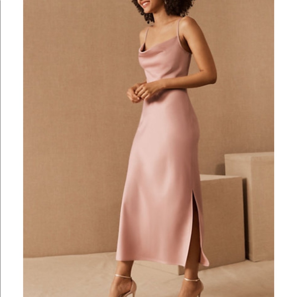 BHLDN Pink Midi Dress